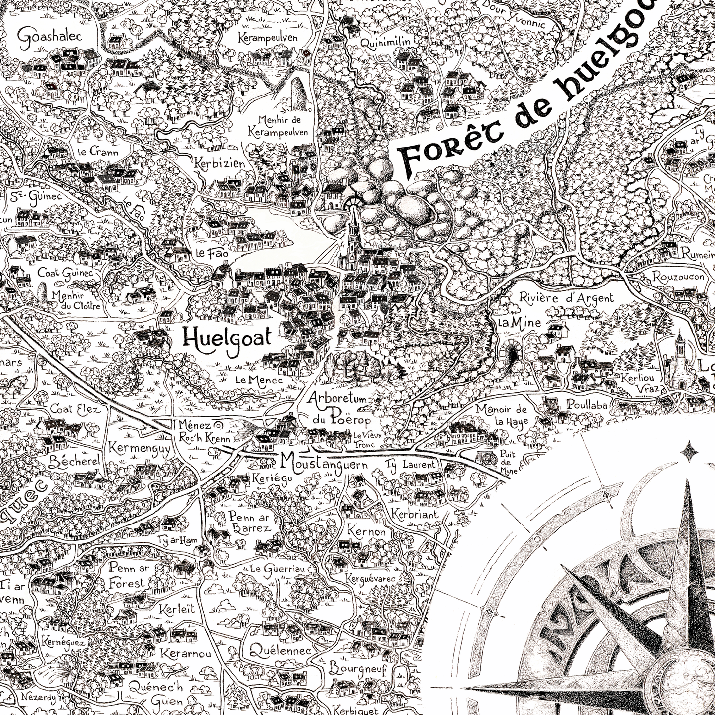 Carte Monts d'Arrée Terre d'Argoat